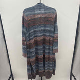 JJill Women's Size 1X Blue Stripe Cardigan