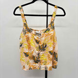 Nicole Miller Women's Size L Peach Leaves Tank