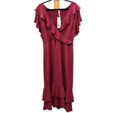 NY Collection Women's Size 12 maroon Solid Dress