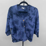 purejill Women's Size S Blue Tie Dye Cardigan