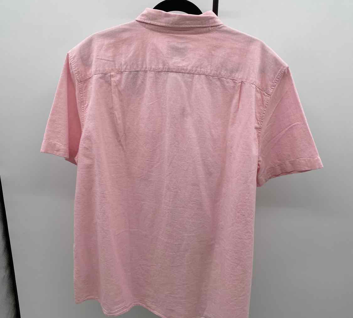 American Eagle Women's Size XXL Pink Cotton Solid Short Sleeve Shirt