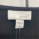 purejill Women's Size 2X Black Solid Tunic