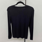 Loft Women's Size M Black Solid Long Sleeve Shirt