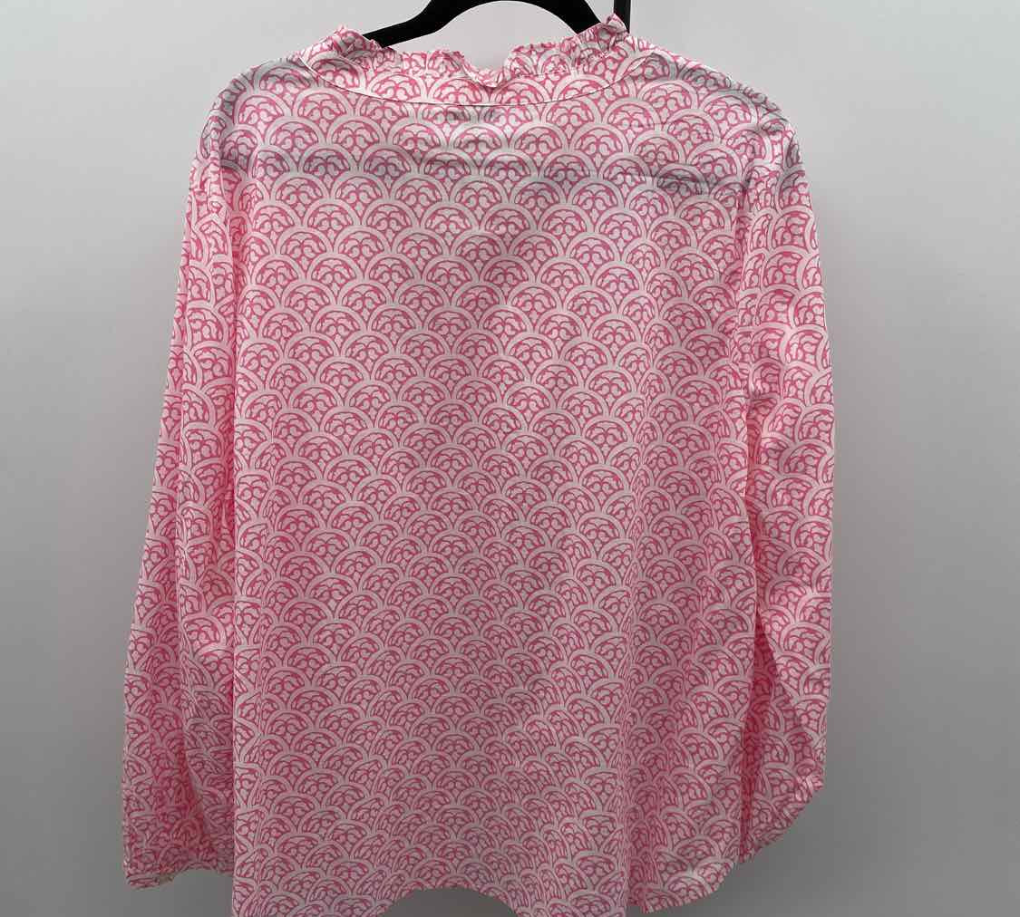 Talbots Women's Size 2X Pink fan Long Sleeve Shirt