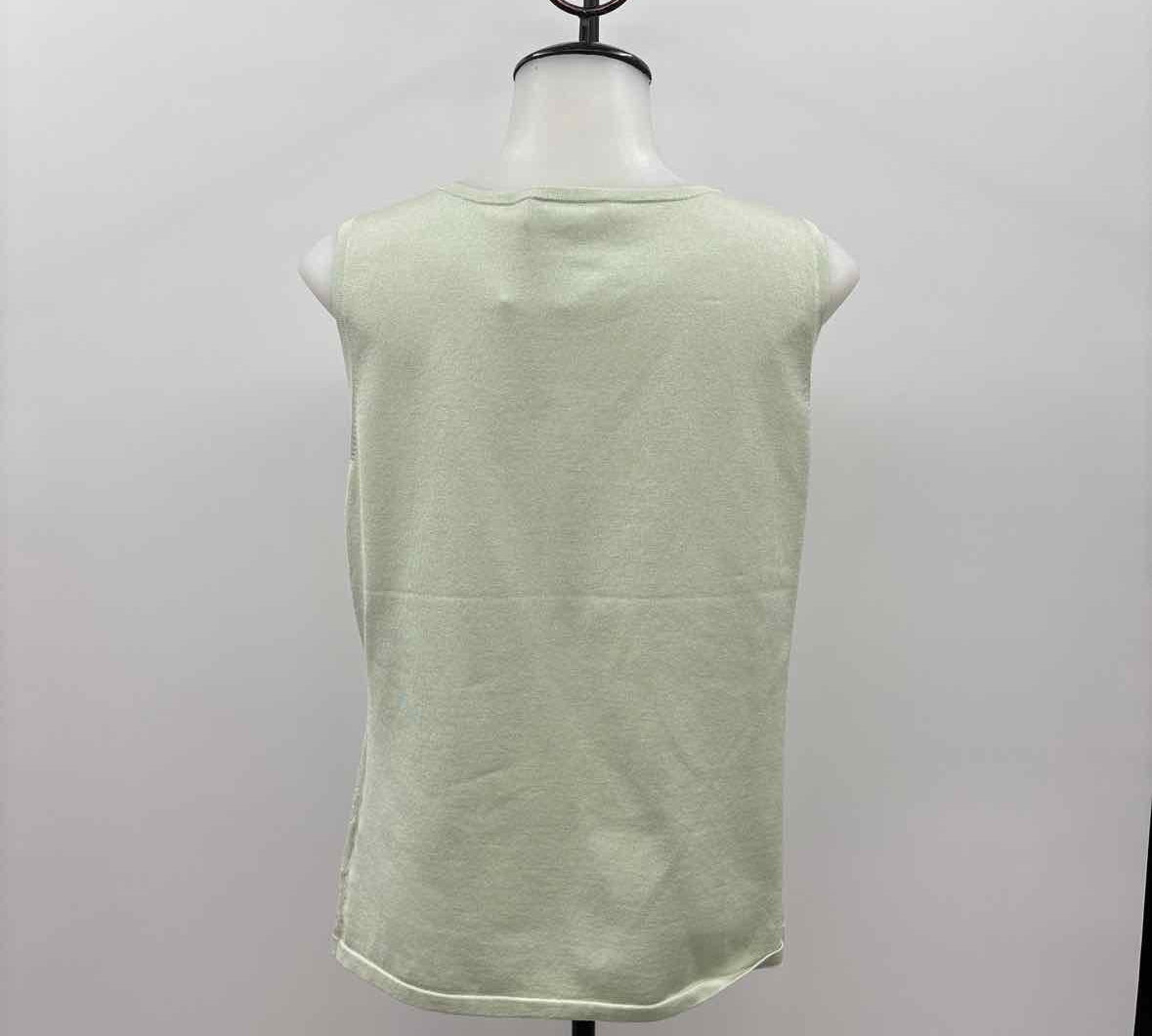 Carlisle Women's Size L Green Solid Sleeveless Shirt