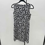 Connected Women's Size 6P Black Geometric Dress