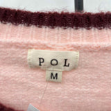 POL Junior's Size M Pink Floral Sweater