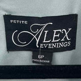 Alex Evenings Women's Size 6P Green Floral Gown/Evening Wear