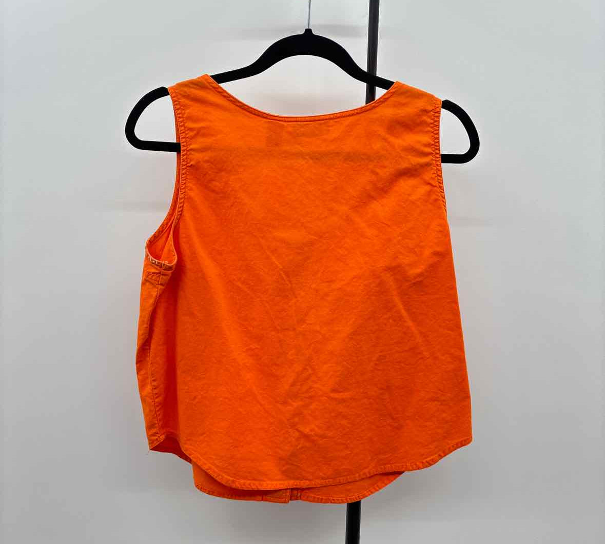 Victoria Women's Size L Orange Solid Sleeveless Shirt