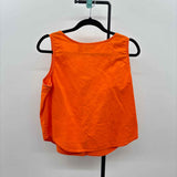 Victoria Women's Size L Orange Solid Sleeveless Shirt