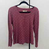 Lucky Brand Women's Size L Mauve Floral Long Sleeve Shirt