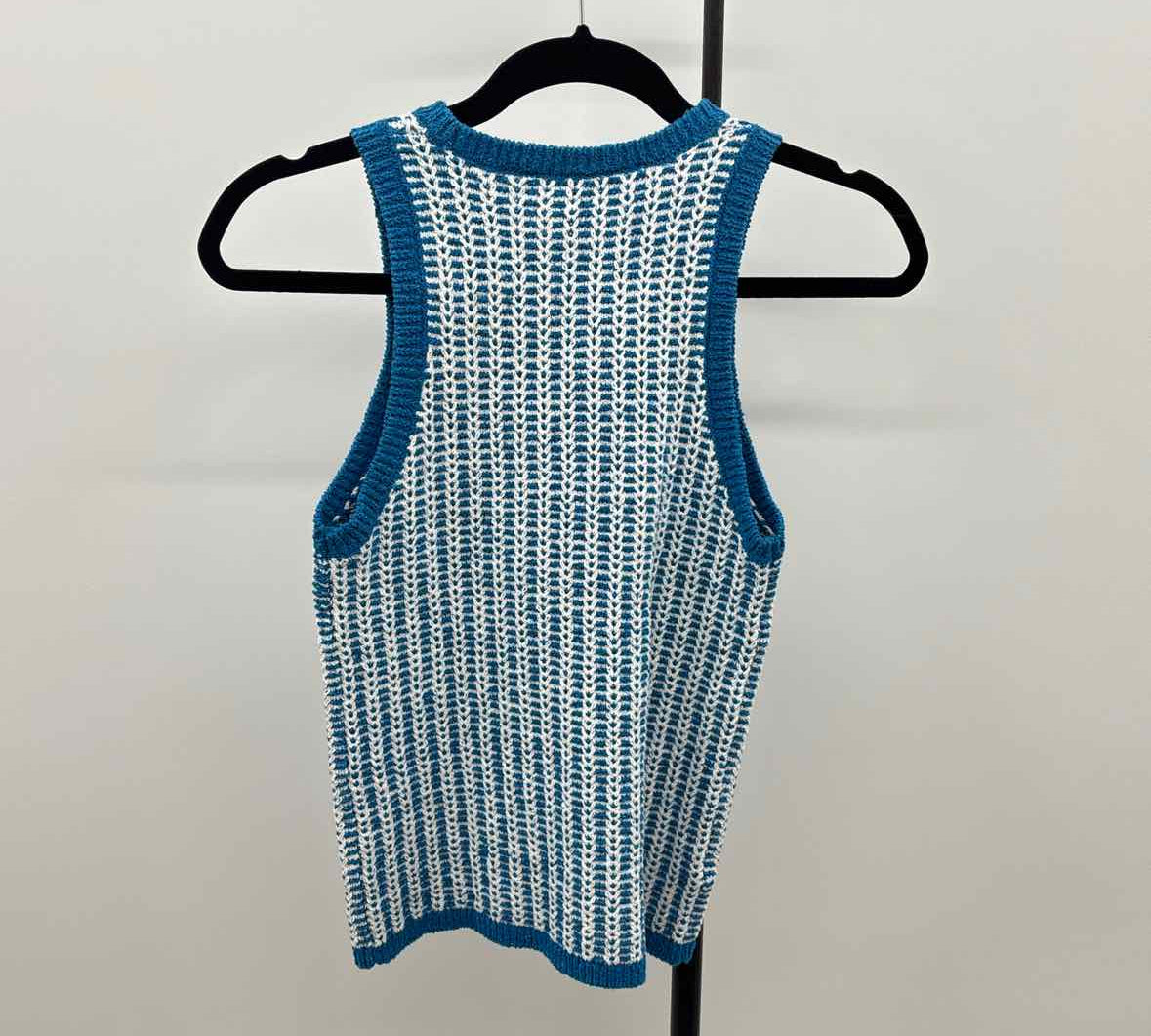 Ann Taylor Women's Size XS Turquoise Textured Sleeveless Shirt