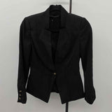 White House Black Market Women's Size 0 Black Solid Jacket