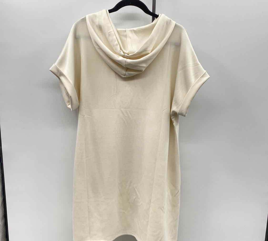 Nicole Miller Women's Size 16 Ivory Solid Dress