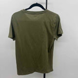 J Crew Women's Size M Olive Solid Short Sleeve Shirt