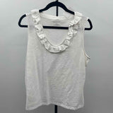 Talbots Women's Size XLP White Solid Sleeveless Shirt