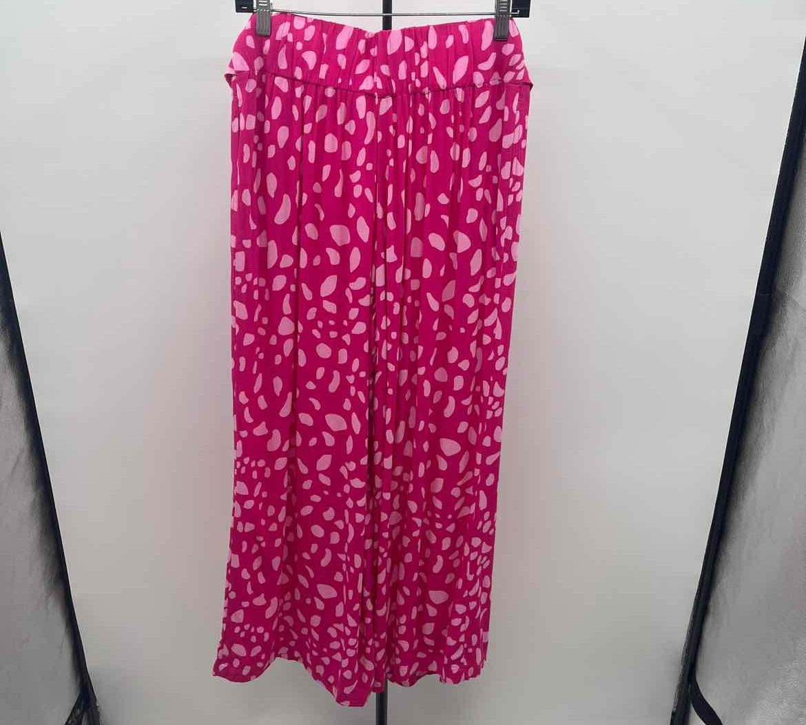 all worthy Women's Size 8P Pink Spotted Pants