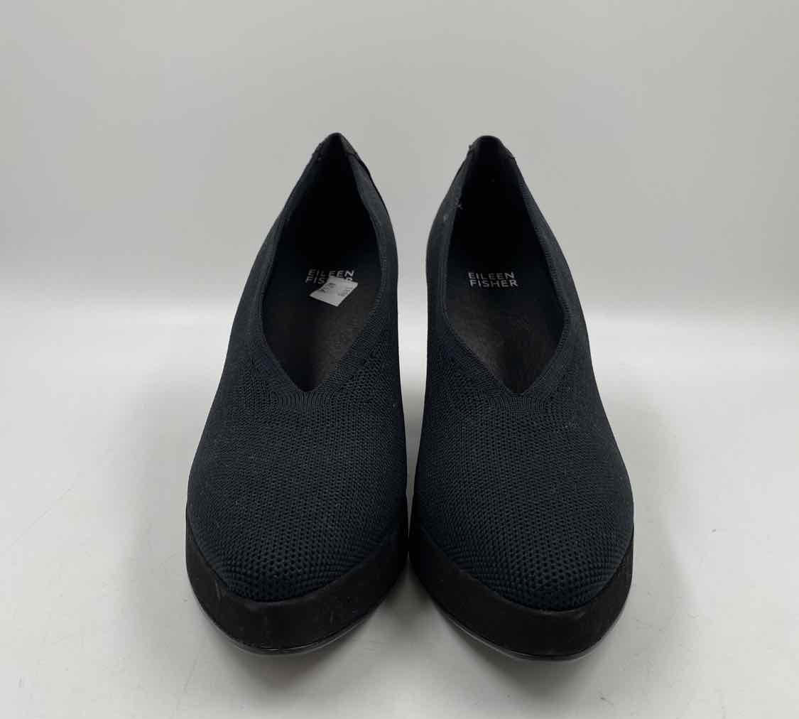Eileen Fisher Women's Shoe Size 7 Black Textured Heels