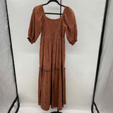J. NNA Women's Size 10 Brown Floral Dress
