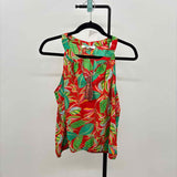 Rose & Olive Women's Size S Red Floral Sleeveless Shirt