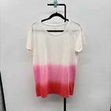 Loft Women's Size L Pink Ombre Short Sleeve Shirt