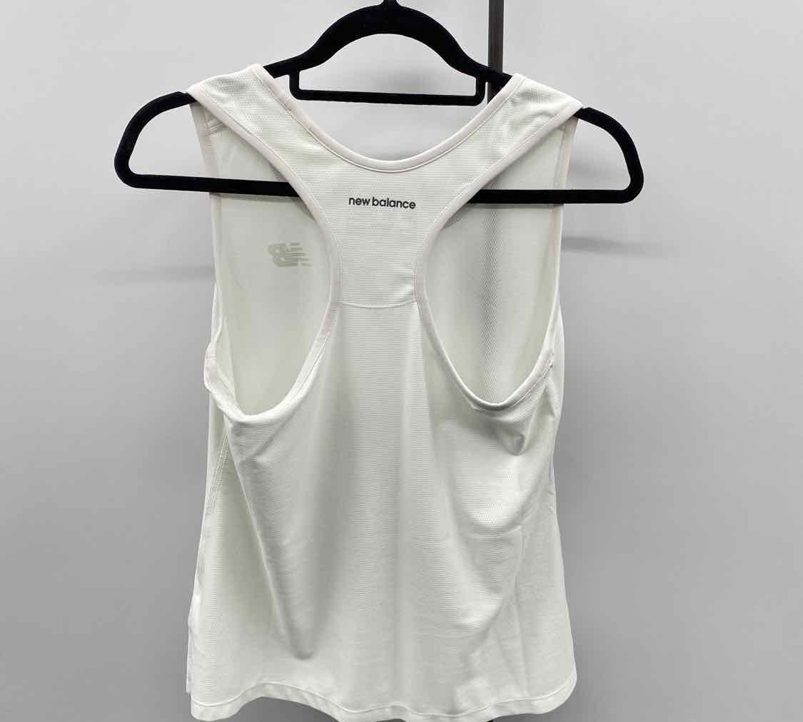 New Balance Women's Size L White Solid Tank