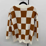 Unbranded Women's Size S White Checkered Cardigan