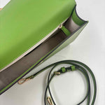Interior NWT KATE SPADE NY Green Saffiano Leather MADISON FLAP Clutch Shoulder/Crossbody Purse