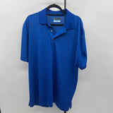 PGA tour Men's Size XL Blue Striped Short Sleeve Shirt