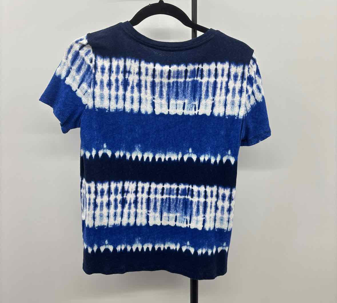 Talbots Women's Size S Blue Tie Dye Short Sleeve Shirt