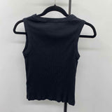 able Women's Size S Black Ribbed Sleeveless Shirt