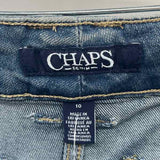 Chaps Women's Size 10 Blue Solid Jeans