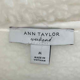 Ann Taylor Women's Size M White Textured Sweater