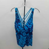 swimsuits for all Women's Size 20 Turquoise Leaf Swimsuit - Separate