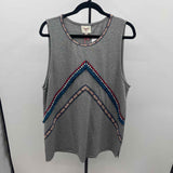 Hayden Women's Size XL Gray Textured Sleeveless Shirt