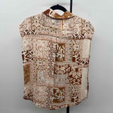 Rachel Women's Size S Blush Patchwork Sleeveless Shirt