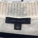 Ann Taylor Women's Size S Blue Leaf Sweater
