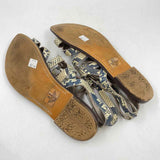 Sam Edelman Women's Shoe Size 8.5 Charcoal Snakeskin Sandals
