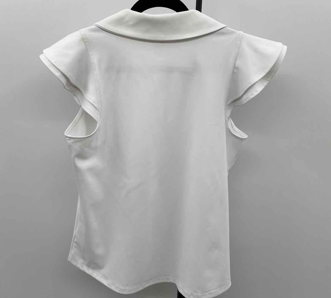 Tek Gear Women's Size M White Solid Short Sleeve Shirt