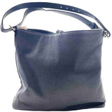 STELLA & DOT Textured Black Vegan Leather Shoulder Purse w/Adjustable Strap