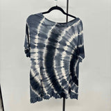 Style & Co. Women's Size XL Charcoal Tie Dye Short Sleeve Shirt
