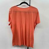 Christopher & Banks Women's Size XL Melon Solid Short Sleeve Shirt