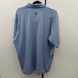 Adidas Men's Size XL Blue Striped Short Sleeve Shirt