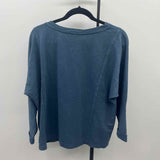 purejill Women's Size M Slate Blue Solid Long Sleeve Shirt