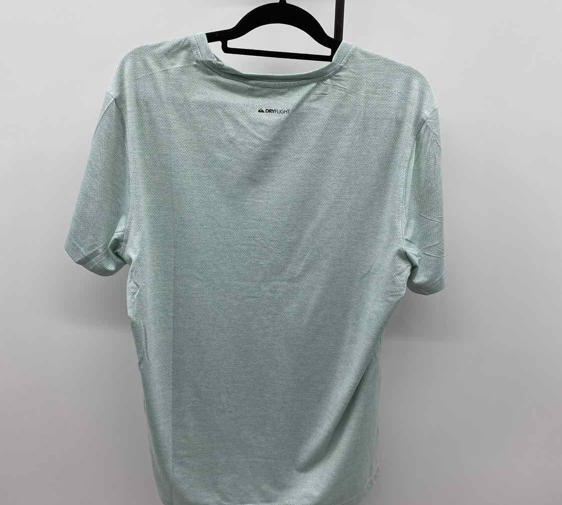 Quicksilver Women's Size L Green Textured Short Sleeve Shirt
