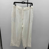 Willi Smith Women's Size 12 White Solid Pants
