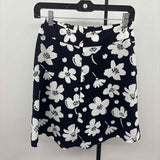 Ann Taylor Women's Size 0P Navy Floral Skirt