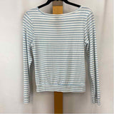willow + root Women's Size M Baby Blue Stripe Long Sleeve Shirt