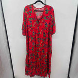 Turkis Otantik Women's Size 16 Red Floral Dress