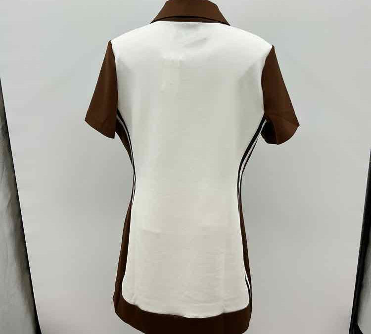 Tory Burch Women's Size 12 Brown Solid Dress